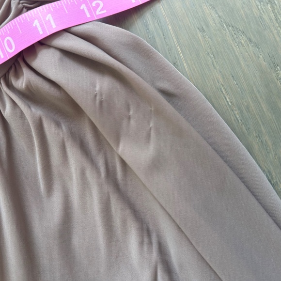 Ronny Kobo Killian Gown Dress Beige Ruched One Shoulder Maxi Dress - Small - Picture 13 of 15